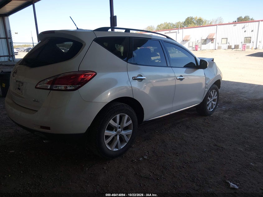 Vin: jn8az1mu0cw103499, lot: 46915260, nissan murano sl 20124