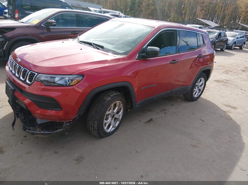 2025 Jeep Compass Sport 4X4, Левый перёд, IAAI, VIN 3C4NJDAN8ST603076 — фото 2