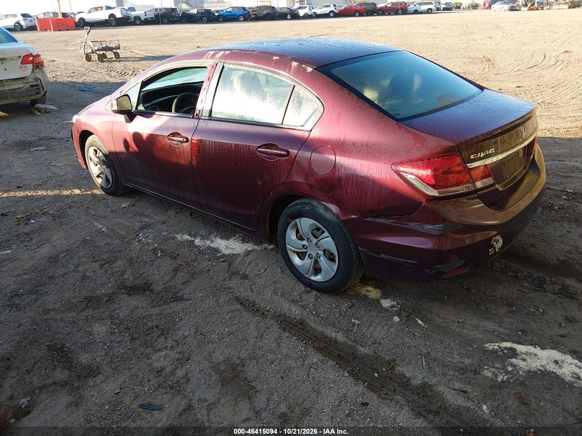 Vin: 2hgfb2f55dh595790, lot: 46915460, honda civic lx 20133
