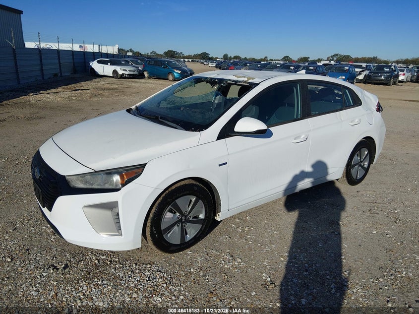 Vin: kmhc65lc5ku158405, lot: 46915549, hyundai ioniq hybrid blue 20192