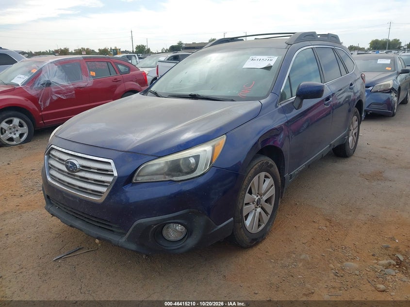 Vin: 4s4bsacc6f3348905, lot: 46915576, subaru outback 2.5i premium 20152