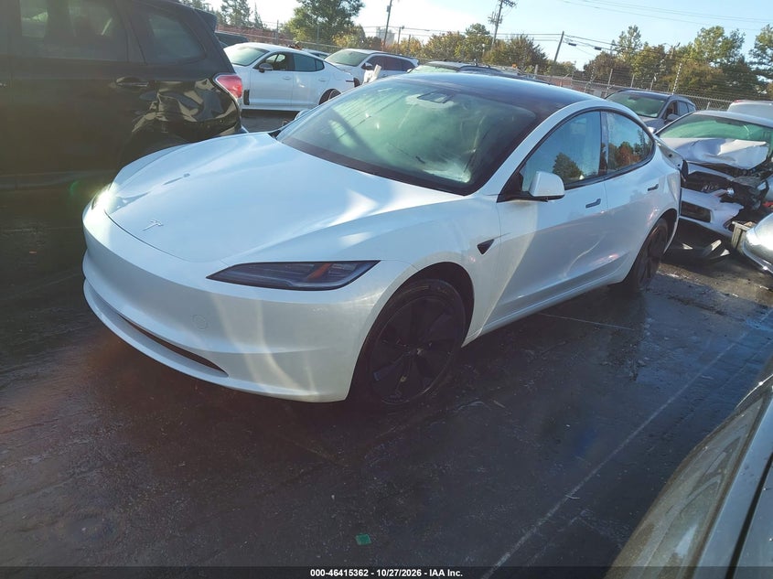 Vin: 5yj3e1ea8sf030647, lot: 46915728, tesla model 3 long range rear-wheel drive/standard rear-wheel drive 20252