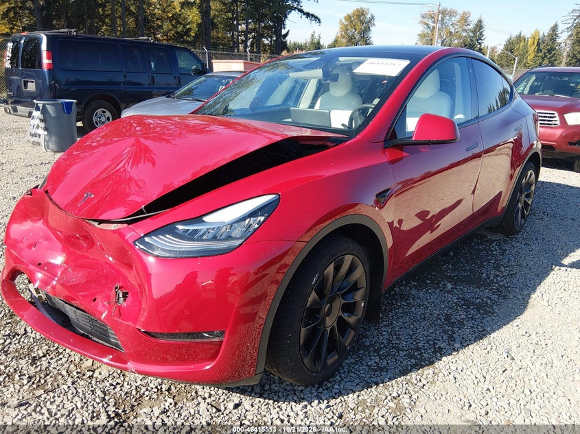 Vin: 5yjygdee2mf294938, lot: 46915879, tesla model y long range dual motor all-wheel drive 20212