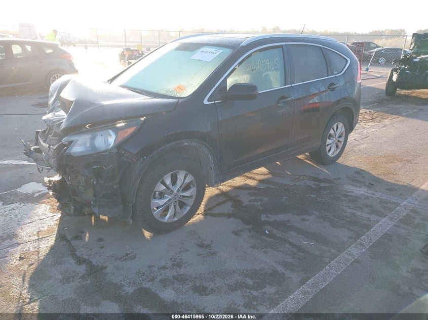2012 Honda Cr-V Ex-L, Повреждение двигателя, IAAI, VIN 2HKRM4H78CH616590 — фото 2