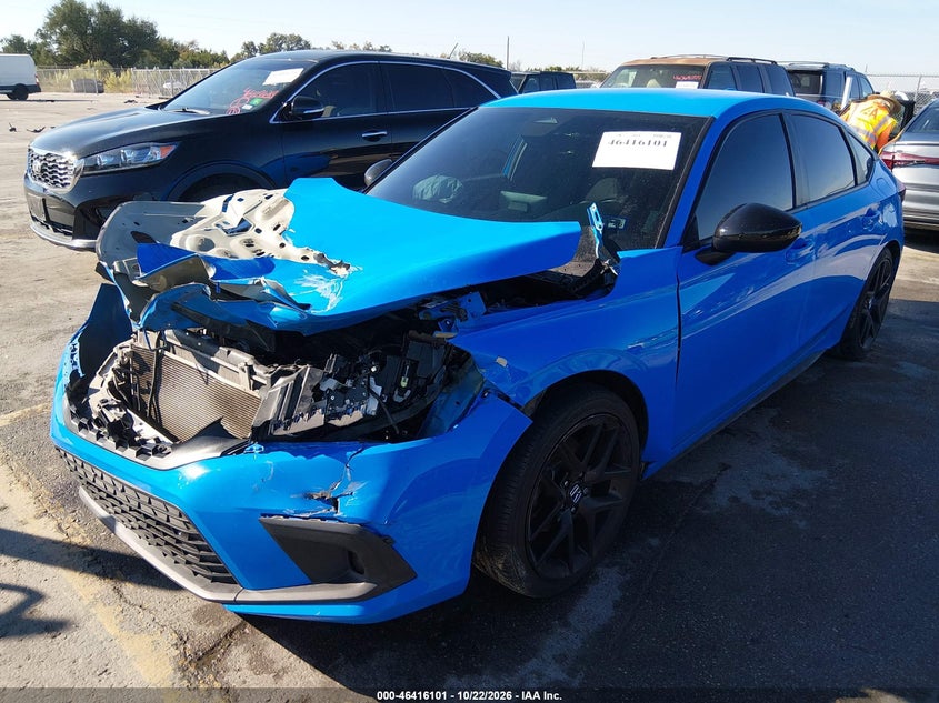 Vin: 19xfl2h8xne024568, lot: 46916467, honda civic sport 20222