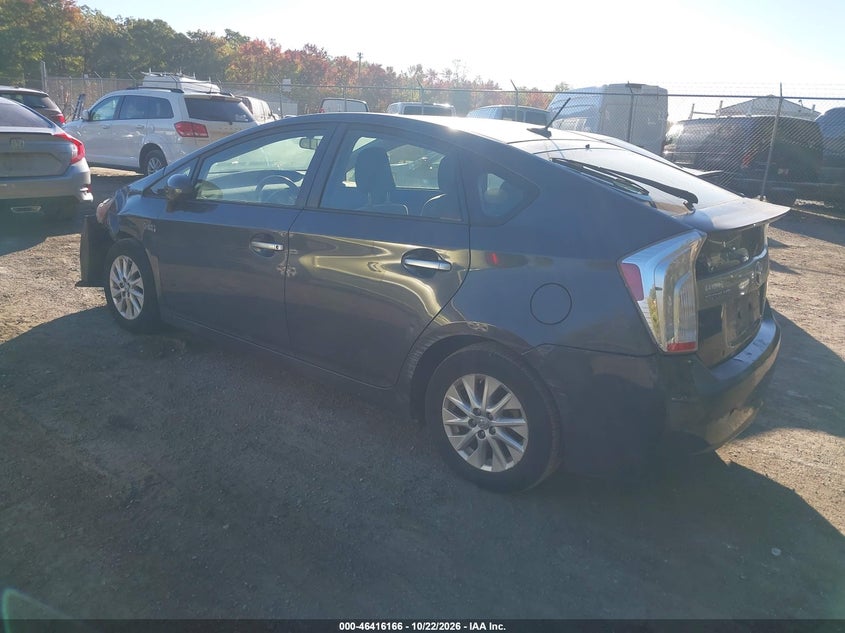 Vin: jtdkn3dp7c3017304, lot: 46916532, toyota prius plug-in 20123