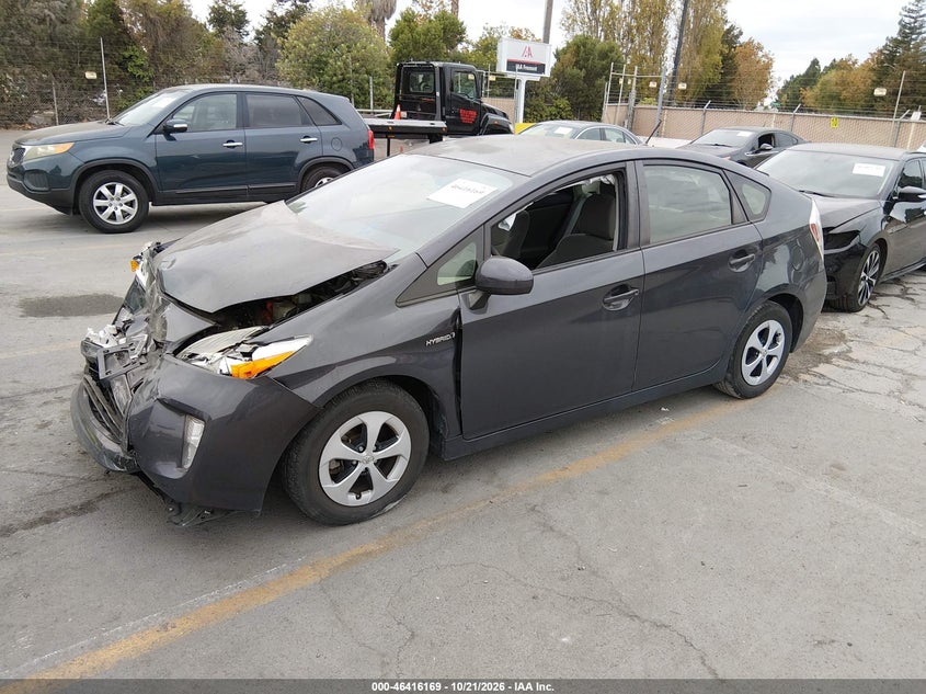 Vin: jtdkn3du9e0371660, lot: 46916535, toyota prius two 20142