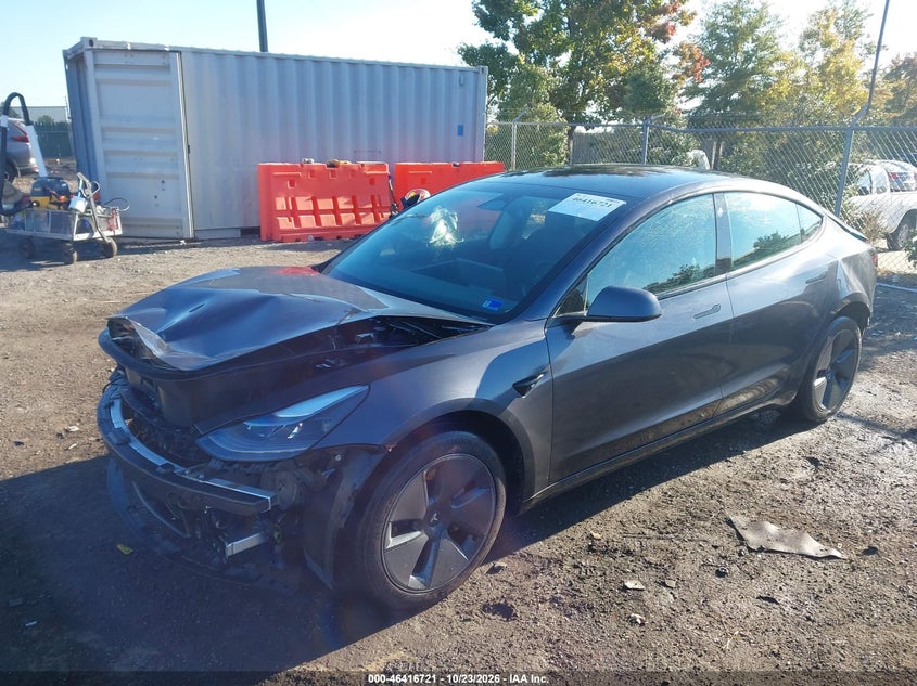 Vin: 5yj3e1ea0pf699650, lot: 46917087, tesla model 3 rear-wheel drive 20232