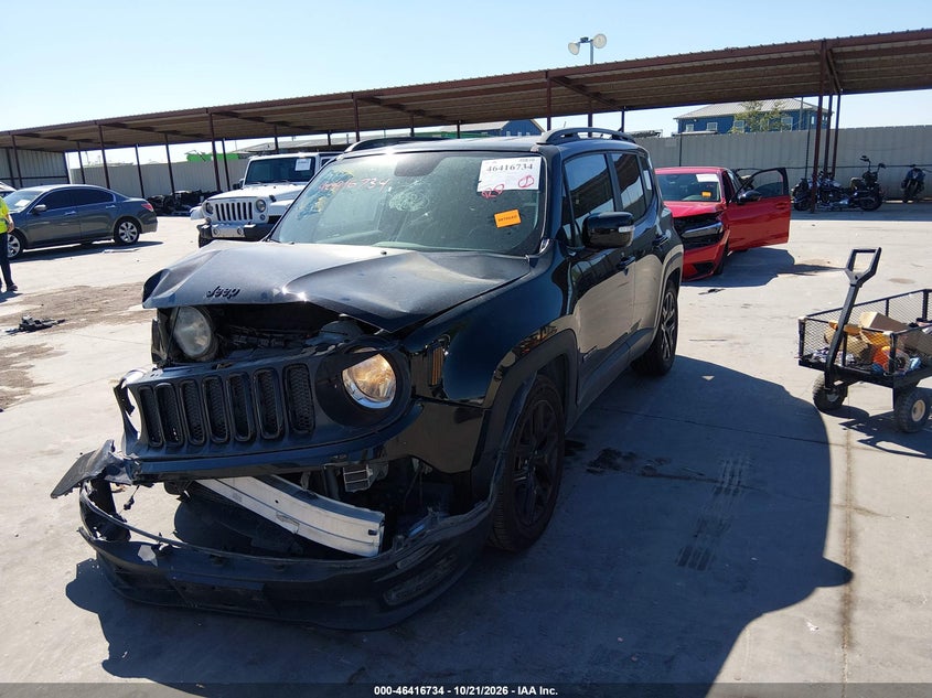 2017 Jeep Renegade Altitude Fwd, Правый перёд, IAAI, VIN ZACCJABB6HPF98003 — фото 2
