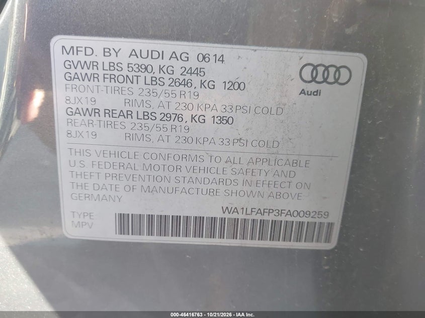 2015 AUDI Q5 2.0T PREMIUM · Фото 9