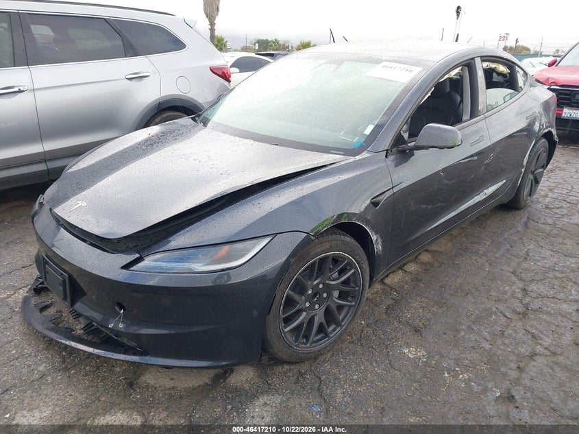 Vin: 5yj3e1ea7sf083999, lot: 46917576, tesla model 3 long range rear-wheel drive/standard rear-wheel drive 20252
