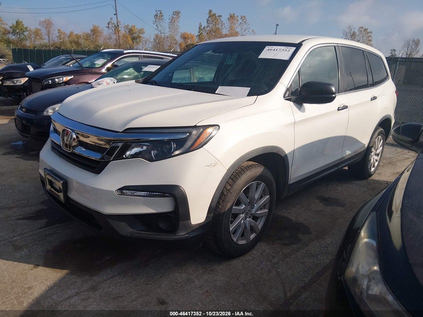 Vin: 5fnyf6h16kb066946, lot: 46917718, honda pilot lx 20192