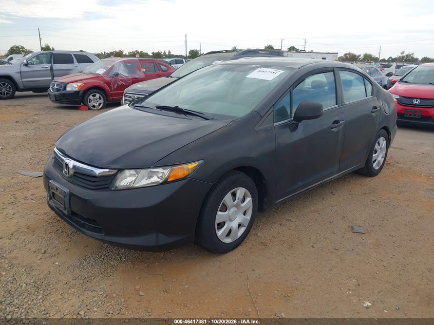Vin: 2hgfb2f51ch305091, lot: 46917747, honda civic lx 20122