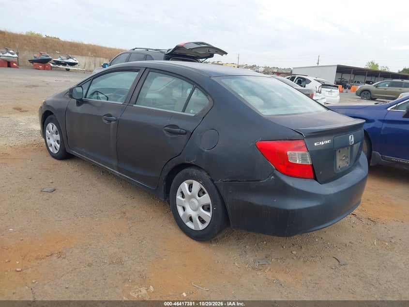 Vin: 2hgfb2f51ch305091, lot: 46917747, honda civic lx 20123