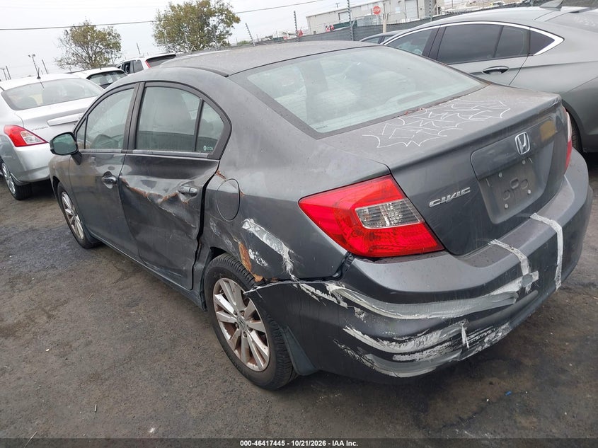 Vin: 2hgfb2f8xch573275, lot: 46917811, honda civic ex 20123