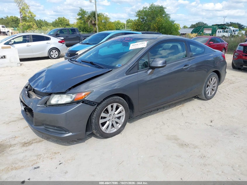 2012 Honda Civic Ex, Front End, IAAI, VIN 2HGFG3B82CH513956 — photo 2