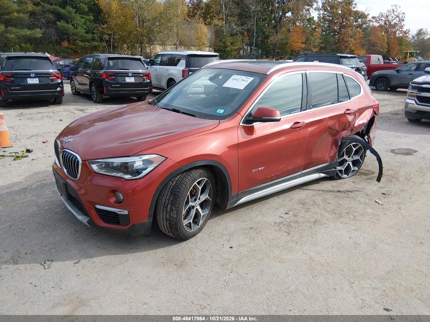 2018 BMW X1 xDrive28I, Левый зад, IAAI, VIN WBXHT3C38J5K23038 — фото 2