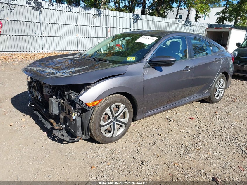 2017 Honda Civic Lx, Удар спереди, IAAI, VIN 2HGFC2F55HH517853 — фото 2
