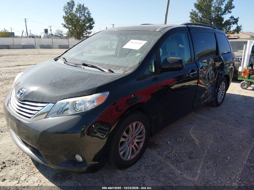 Vin: 5tdyk3dc0ds371584, lot: 46918651, toyota sienna xle v6 8 passenger 20132