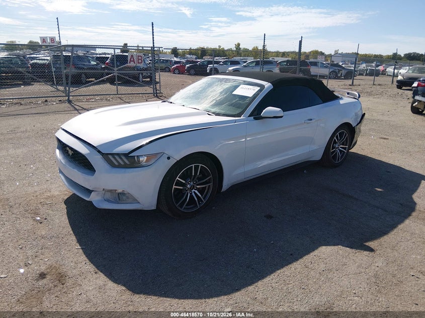 Vin: 1fatp8uh5f5359725, lot: 46918936, ford mustang ecoboost premium 20152