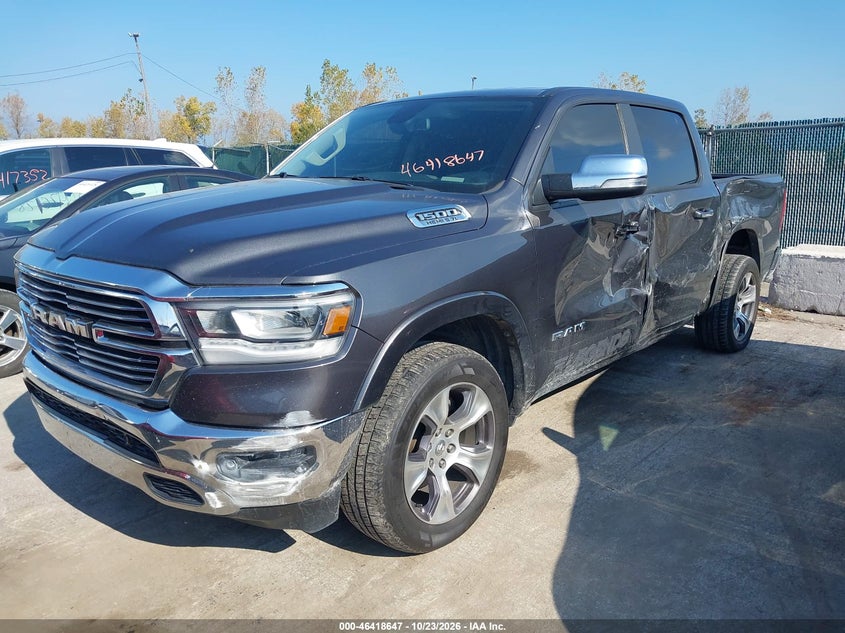 Vin: 1c6srfjt6kn810630, lot: 46919013, ram 1500 laramie  4x4 5'7 box 20192