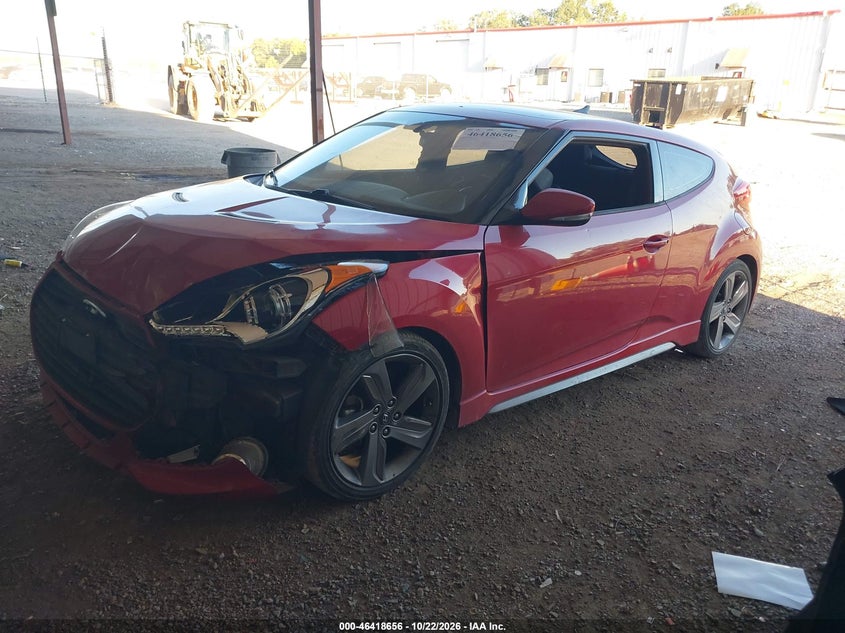 Vin: kmhtc6ae2fu224997, lot: 46919022, hyundai veloster turbo 20152