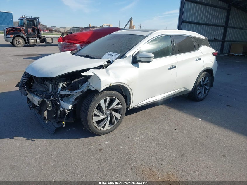 Vin: 5n1az2ms4kn111489, lot: 46919072, nissan murano sl 20192