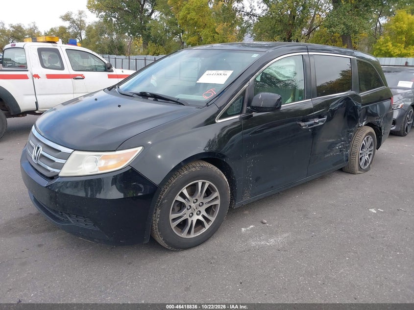 Vin: 5fnrl5h68cb055791, lot: 46919202, honda odyssey ex-l 20122