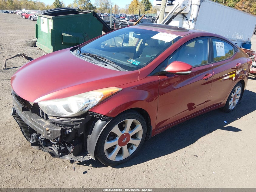 2013 Hyundai Elantra Limited Pzev, Right Front, IAAI, VIN 5NPDH4AE2DH315967 — photo 2