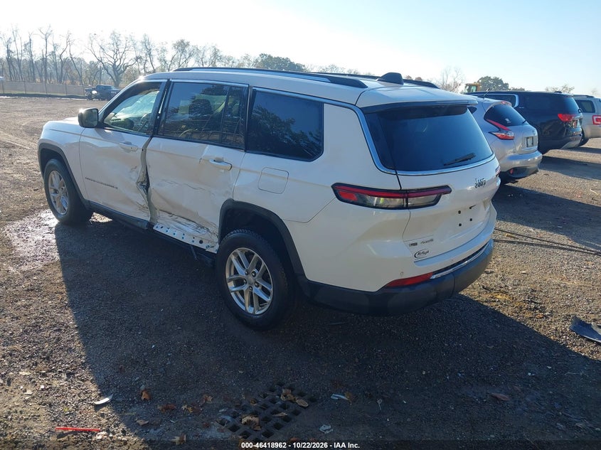 Vin: 1c4rjkag7m8137830, lot: 46919328, jeep grand cherokee l laredo 4x4 20213