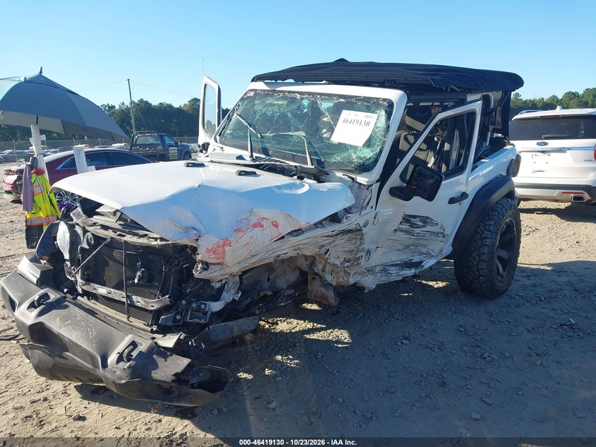 2018 Jeep Wrangler Sport S 4X4, Front End, IAAI, VIN 1C4GJXAG5JW216599 — photo 2