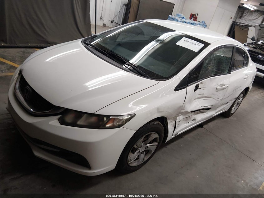Vin: 19xfb2f57ee043221, lot: 46919773, honda civic lx 20142