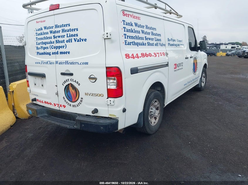 Vin: 1n6bf0ky0kn802836, lot: 46920016, nissan nv cargo nv2500 hd sv v6 20194