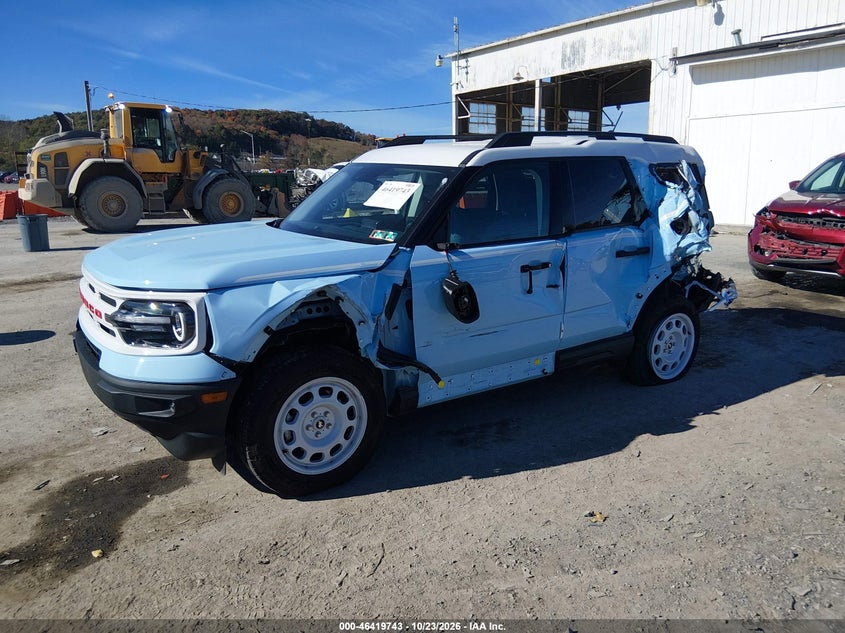 Vin: 3fmcr9g61prd72762, lot: 46920109, ford bronco sport heritage 20232