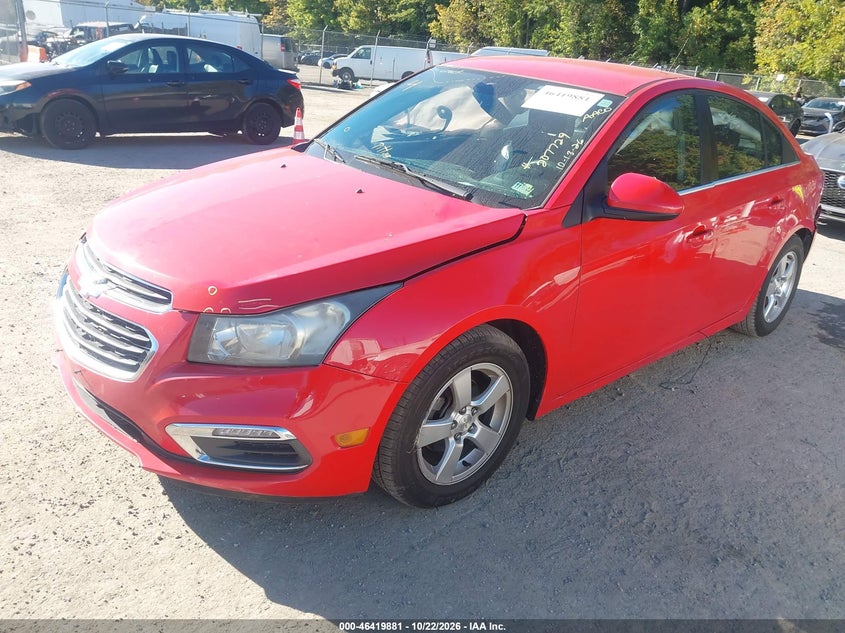 Vin: 1g1pc5sb8f7207729, lot: 46920247, chevrolet cruze 1lt auto 20152