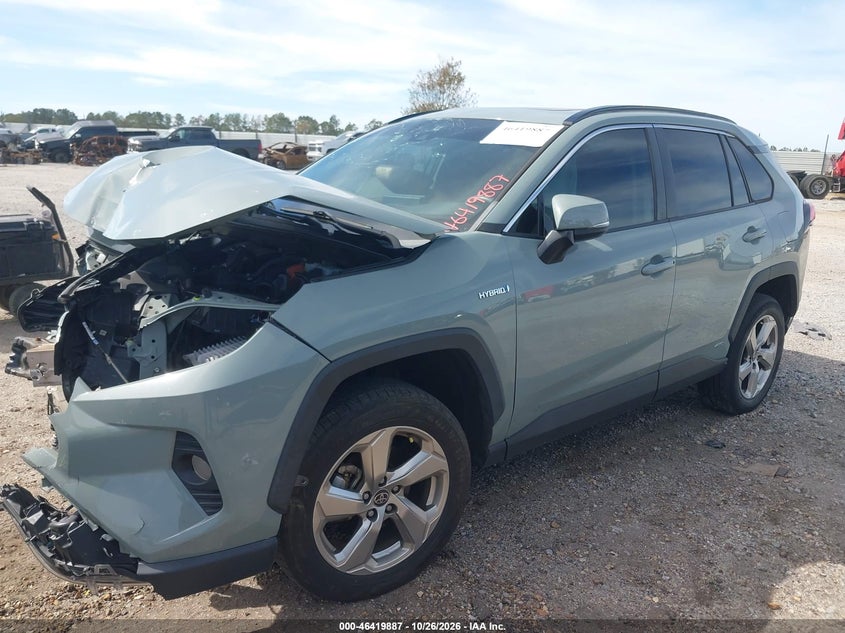 Vin: 4t3b6rfv6mu055584, lot: 46920253, toyota rav4 hybrid xle premium 20212