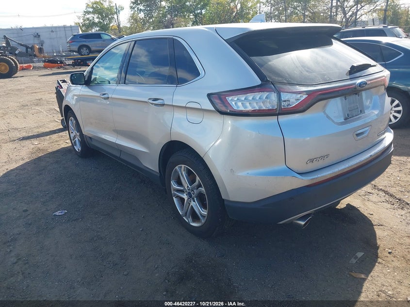 Vin: 2fmpk3k95jbb74258, lot: 46920593, ford edge titanium 20183