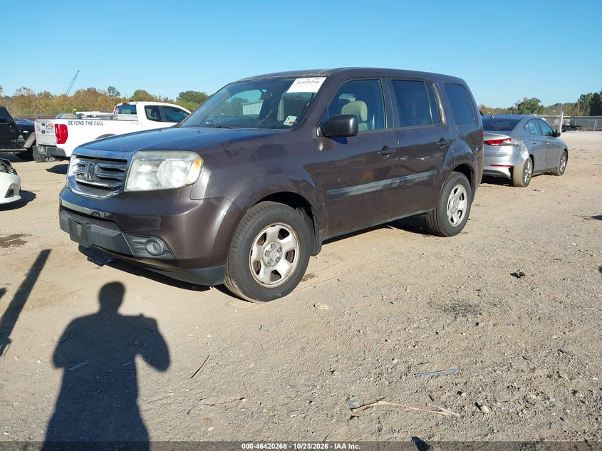 Vin: 5fnyf3h27db012372, lot: 46920632, honda pilot lx 20132