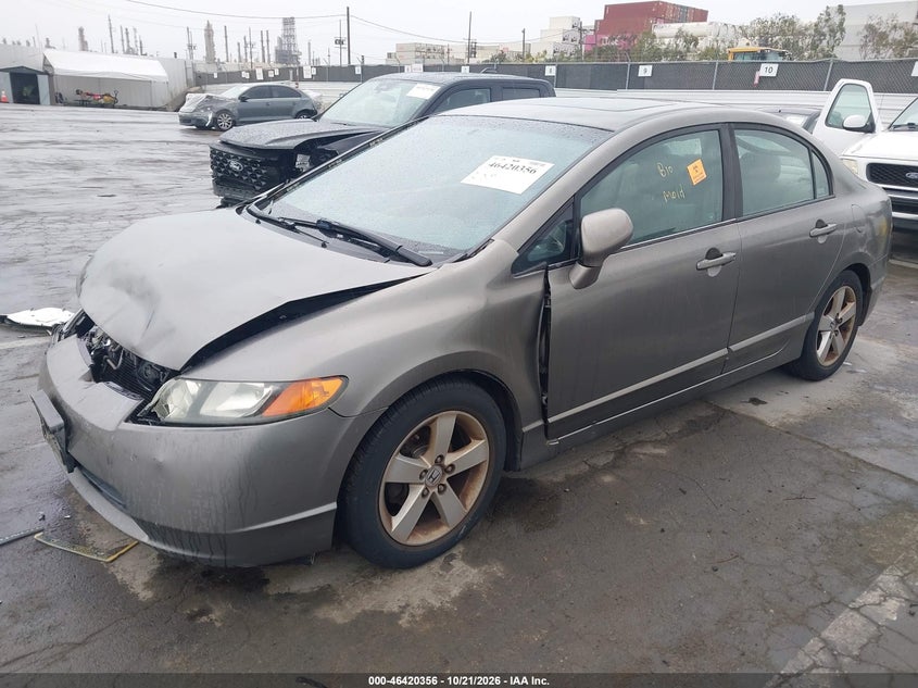 2007 Honda Civic Ex, Front End, IAAI, VIN 2HGFA16877H300555 — photo 2