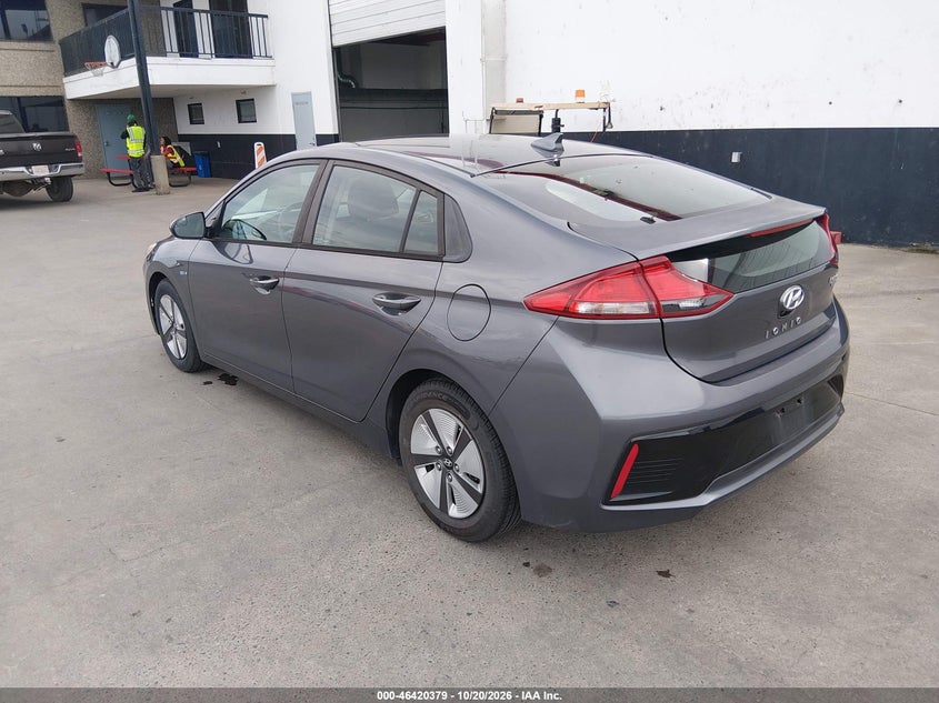Vin: kmhc65lc2ju100007, lot: 46920745, hyundai ioniq hybrid blue 20183