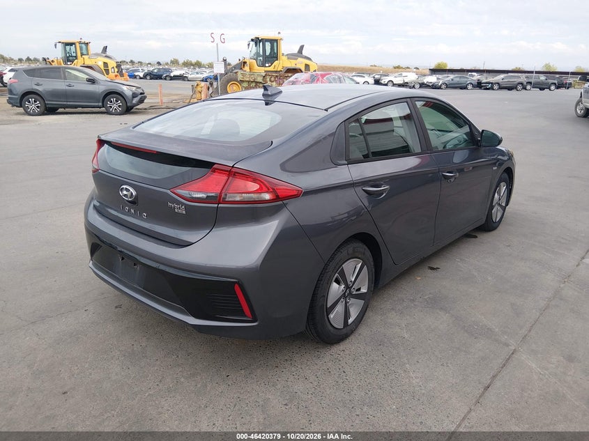 Vin: kmhc65lc2ju100007, lot: 46920745, hyundai ioniq hybrid blue 20184