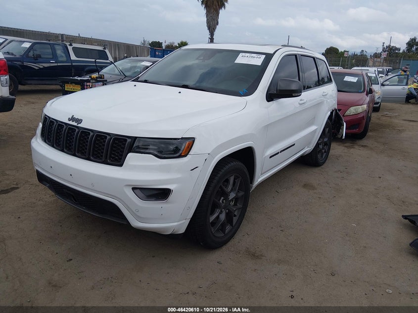 Vin: 1c4rjebg9mc714712, lot: 46920976, jeep grand cherokee 80th anniversary 4x2 20212