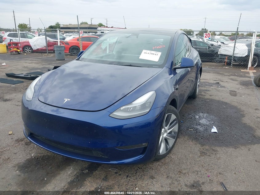 2023 Tesla Model Y Awd/Long Range Dual Motor All-Wheel Drive, Удар ззаду, IAAI, VIN 7SAYGDEE2PF936131 — фото 2