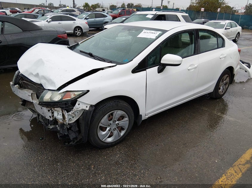 2015 Honda Civic Lx, Front End, IAAI, VIN 2HGFB2F50FH500250 — photo 2