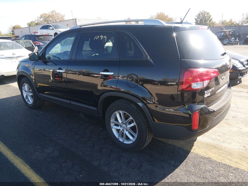 Vin: 5xykt4a62fg570904, lot: 46921465, kia sorento lx 20153