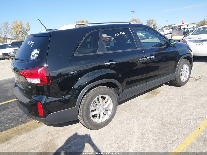 Vin: 5xykt4a62fg570904, lot: 46921465, kia sorento lx 20154