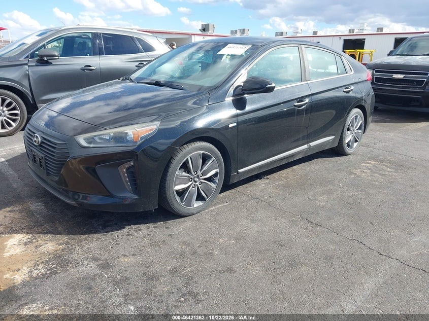 Vin: kmhc85lc5ju090745, lot: 46921728, hyundai ioniq hybrid limited 20182