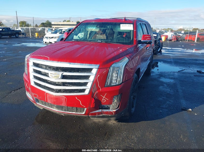 Vin: 1gys4tkj5fr692789, lot: 46921826, cadillac escalade esv premium 20152