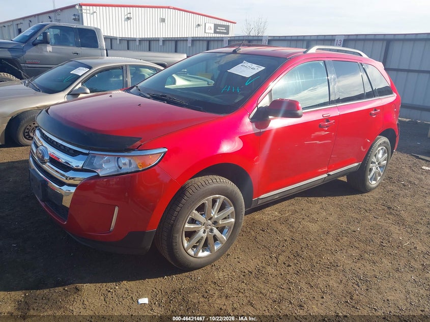 Vin: 2fmdk4jcxcba71250, lot: 46921833, ford edge sel 20122