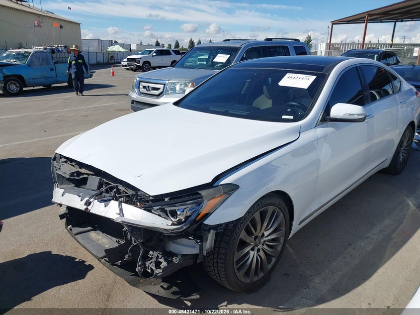 Vin: kmhgn4jf7fu027929, lot: 46921837, hyundai genesis 5.0 20152